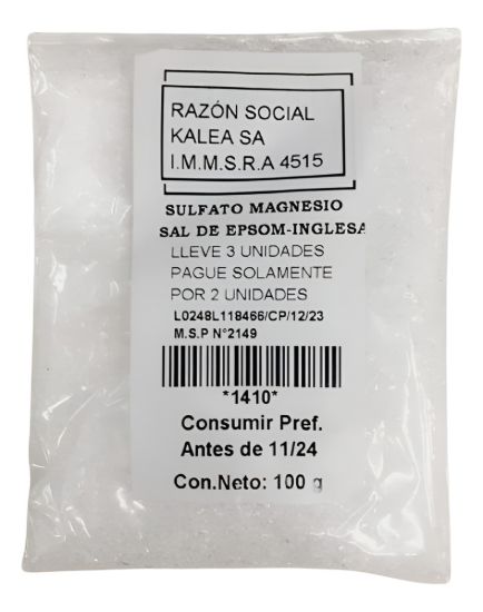 Imagen de Sulfato magnesio epsom inglesa 100 g