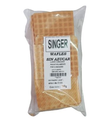 Imagen de Waffles sin azúcar 50 gr