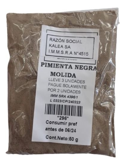 Imagen de Pimienta negra molida  50 gr
