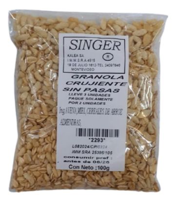 Mostrar detalles de Granola crujiente sin pasas. avena, miel,cereales de arroz, almendras 100 gr Imagen de Granola crujiente sin pasas. avena, miel,cereales de arroz, almendras 100 gr