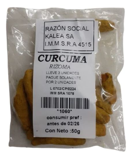 Imagen de Curcuma raiz rizoma 50 gr