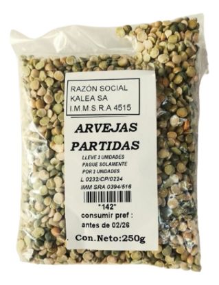 Imagen de Arvejas partidas 250 gr