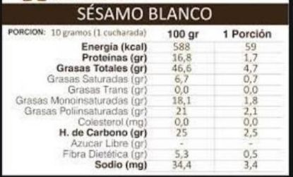 Imagen de Sesamo blanco 250 gr