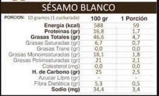 Imagen de Sesamo blanco 250 gr