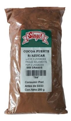 Imagen de Cocoa fuerte s/a 250 gr