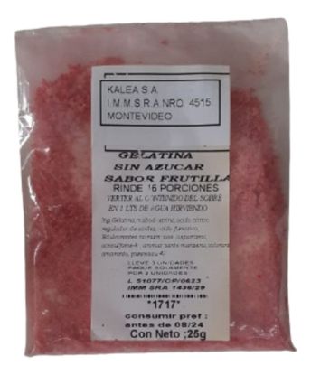 Mostrar detalles de Gelatina de frutilla sin azucar 16 porc. 25 gr Imagen de Gelatina de frutilla sin azucar 16 porc. 25 gr
