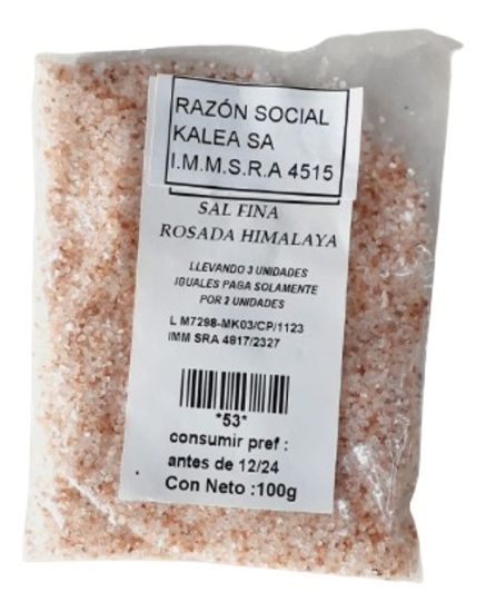 Imagen de Sal del himalaya fina rosada 100 gr