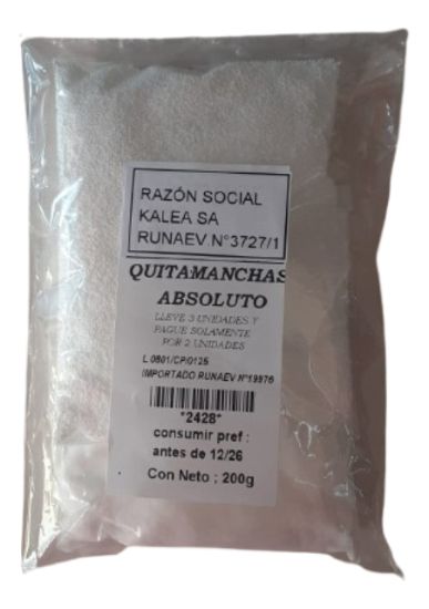 Imagen de Percarbonato-bicarbonato de sodio quitamanchas 200 gr