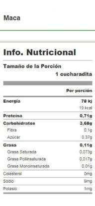 Imagen de Maca organica peruana 50 gr
