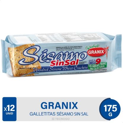 Mostrar detalles de Galletas granix, semillas, lino,sesamo, sin sal Imagen de Galletas granix, semillas, lino,sesamo, sin sal