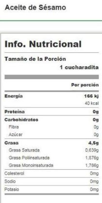 Mostrar detalles de Aceite de. sesamo 60 ml Imagen de Aceite de. sesamo 60 ml