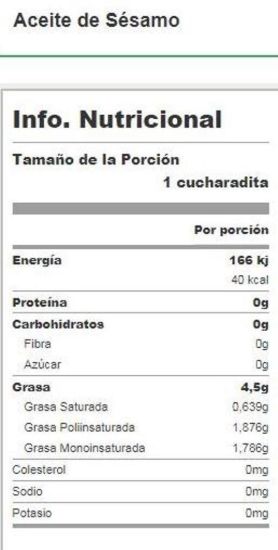 Imagen de Aceite de. sesamo 60 ml