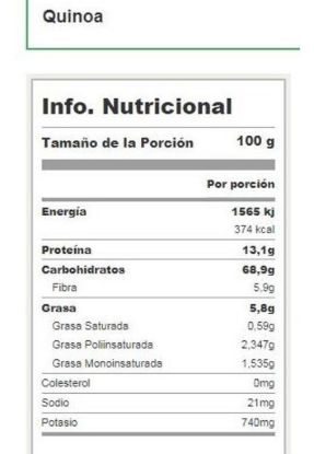Imagen de Quinoa laminada de 500 gr