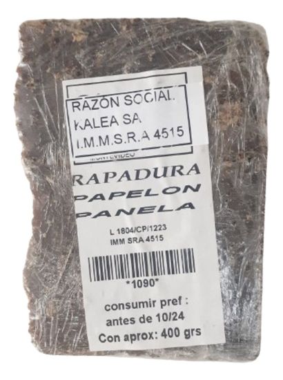 Imagen de Rapadura-papelon-panela peso aprox 400 grs