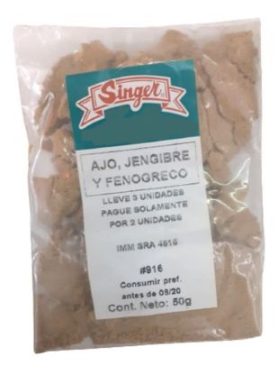 Imagen de Ajo, jengibre y fenogreco 50 gr