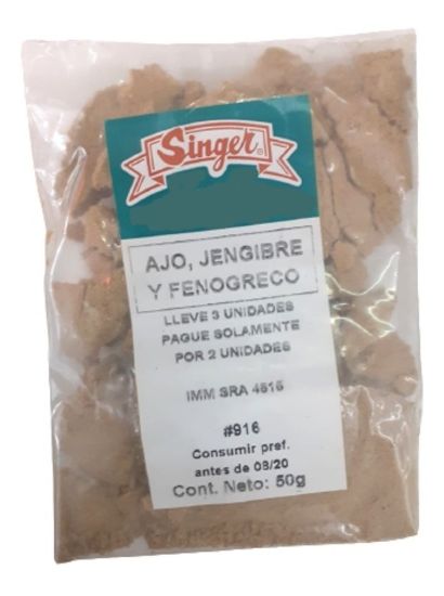 Imagen de Ajo, jengibre y fenogreco 50 gr