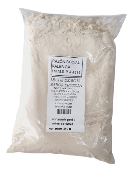 Imagen de Leche de soja en polvo de  frutilla 250