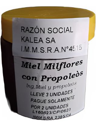 Imagen de Miel milflores  con propoleos al 20%  250 gr