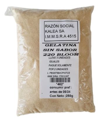 Imagen de  gelatina sin sabor 220 bloom 250 gr