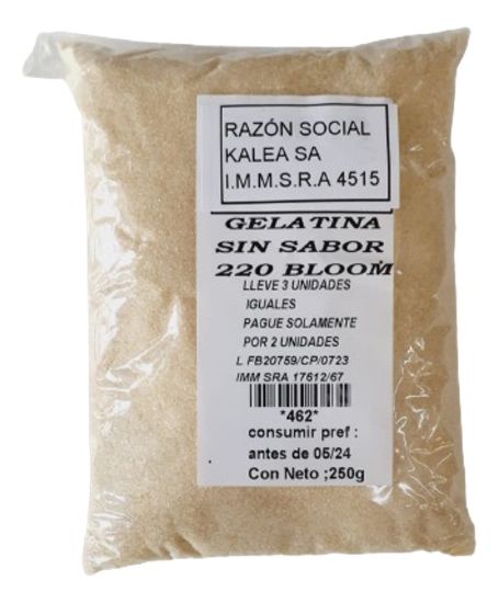 Imagen de  gelatina sin sabor 220 bloom 250 gr