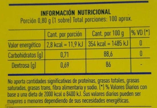 Imagen de Sucaryl sucralosa 100 s0bres