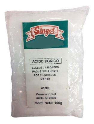 Mostrar detalles de Acido borico polvo 250 gr Imagen de Acido borico polvo 250 gr