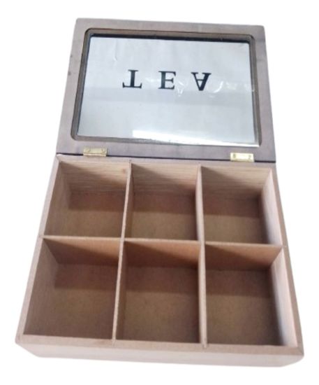 Imagen de Caja de madera con tapa de vidrio
