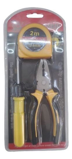 Imagen de Set herramientas: cinta métrica,destornillador, pinza
