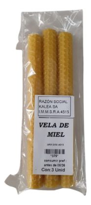 Mostrar detalles de Velas de miel 3 unidades Imagen de Velas de miel 3 unidades