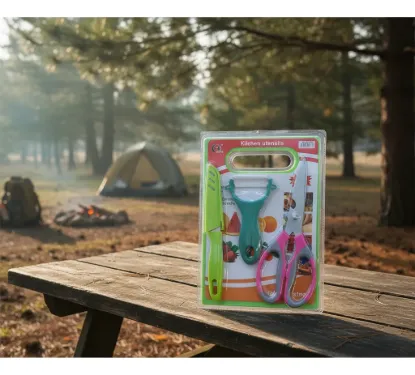 Imagen de Set cocina:tabla,cuchillo, pelapapa,y tijera.