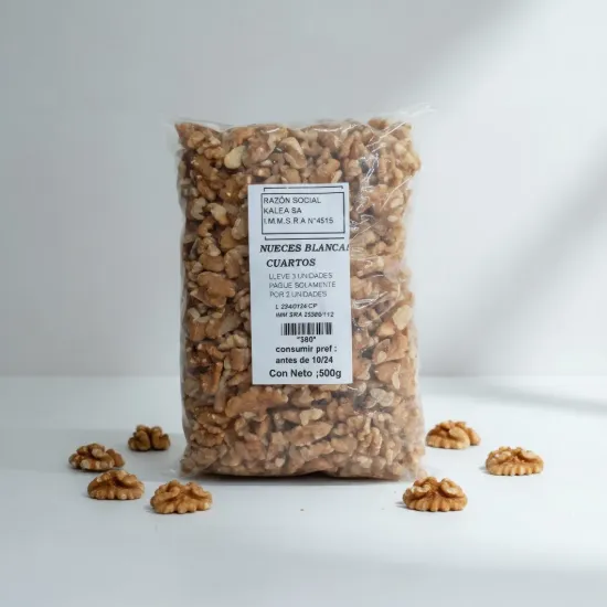 Imagen de Nueces blancas cuartos 500 g
