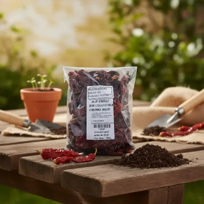 Imagen de Aji chili hot chino  en chauchas 100 gr