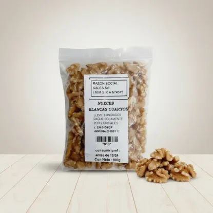 Imagen de Nueces blancas cuartos 100 g