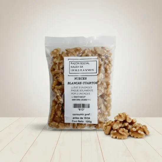 Imagen de Nueces blancas cuartos 100 g
