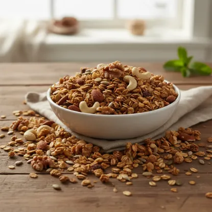 Imagen de Granola crujiente sin pasas avenamielcereales de maízalmendras 1 k