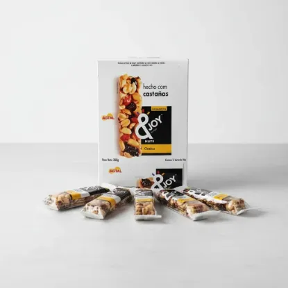 Imagen de Barra almendra, castaña,mani, sin gluten 12 x. 30 gr