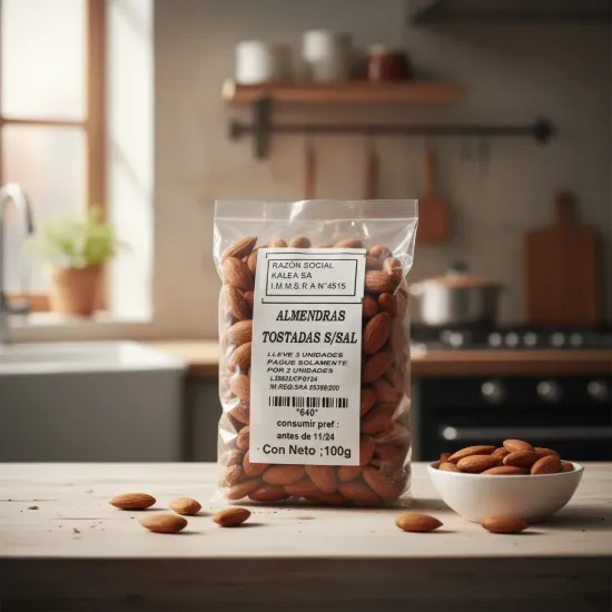 Imagen de Almendras tostadas sin sal 100 gr
