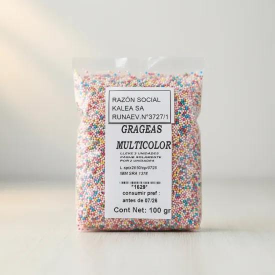 Imagen de Grajeas multicolor  100 g