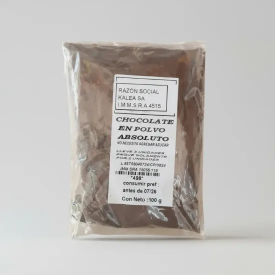 Imagen de Chocolate en polvo absoluto sin azúcar 100 g