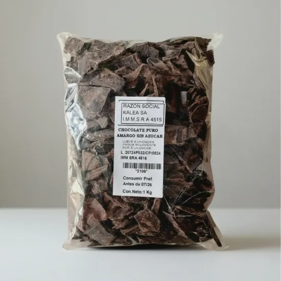 Imagen de Chocolate puro amargo sin azúcar 1 kg