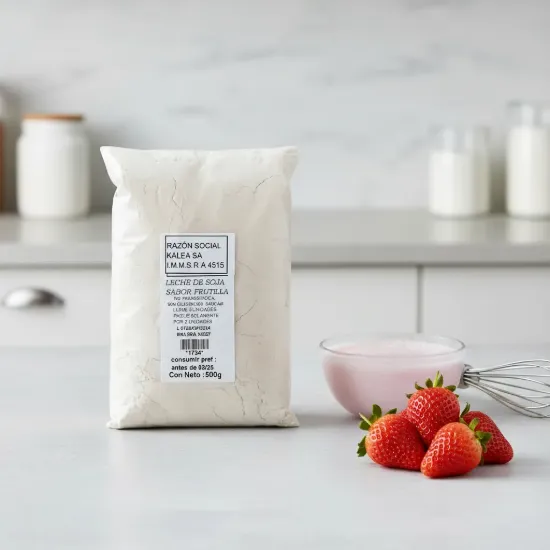 Imagen de Leche de soja en polvo de frutilla 500 g