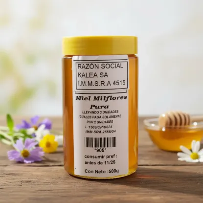 Imagen de Miel pura mil flores  500g