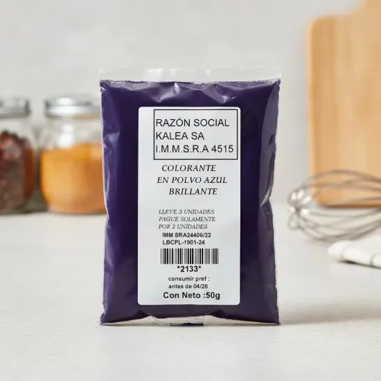 Imagen de Colorante en polvo azul brillante 50 g