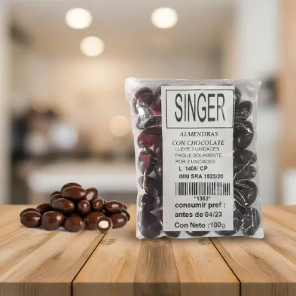 Imagen de Almendras con chocolate 100 gr