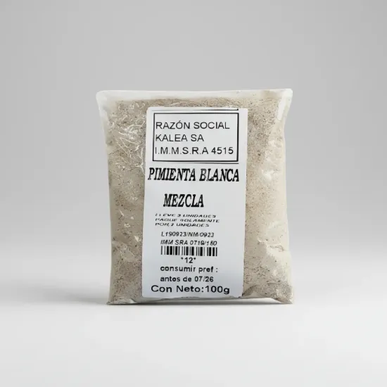 Imagen de Pimienta blanca molida mezcla 100 gr