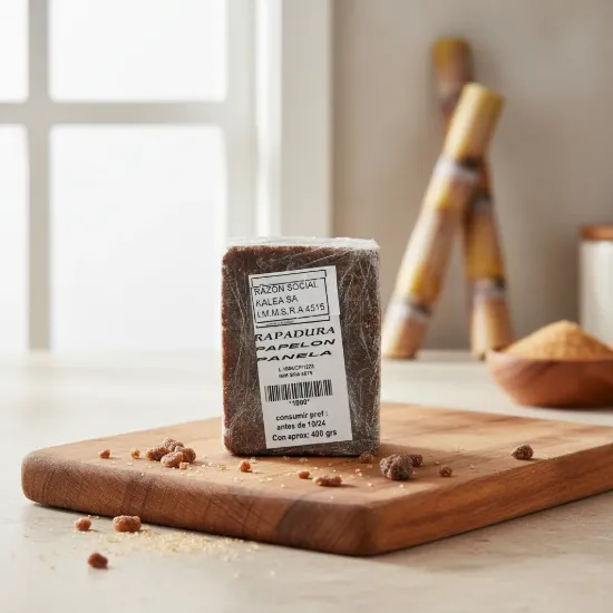 Imagen de Rapadura-papelon-panela peso aprox 400 grs