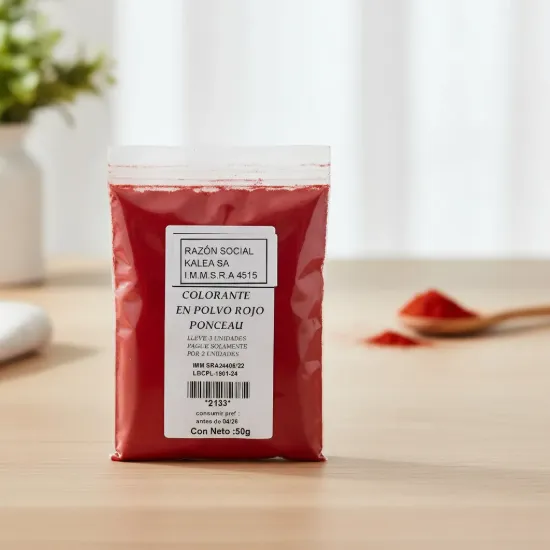 Imagen de Colorante en polvo rojo ponceau 50 gr