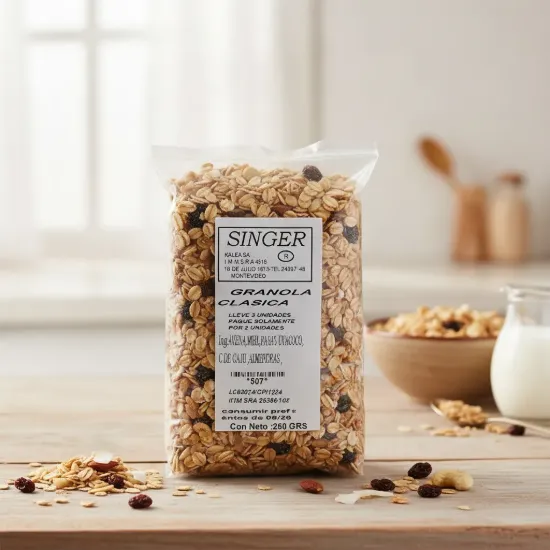 Imagen de Granola clásica. avena,miel,pasas,almendras,coco,c.cajú 1 kg