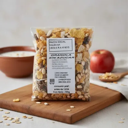 Imagen de Gtranola crujiente c/pasas.avena, miel,cereales arroz,pasas,almendras,coco 100 gr