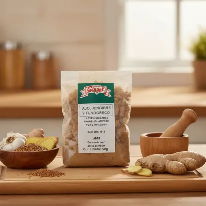 Imagen de Ajo, jengibre y fenogreco 50 gr